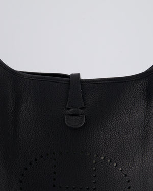 Hermès Evelyne 29cm Bag in Black Clemence Leather with Palladium Hardware