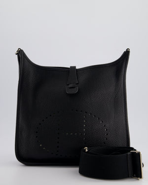 Hermès Evelyne 29cm Bag in Black Clemence Leather with Palladium Hardware