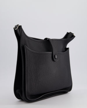 Hermès Evelyne 29cm Bag in Black Clemence Leather with Palladium Hardware