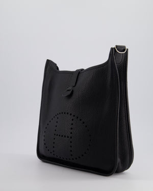 Hermès Evelyne 29cm Bag in Black Clemence Leather with Palladium Hardware