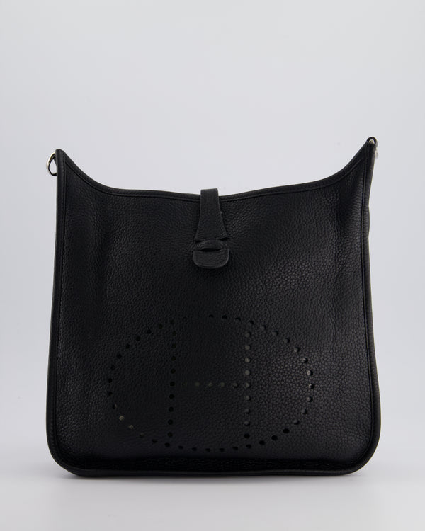 Hermès Evelyne 29cm Bag in Black Clemence Leather with Palladium Hardware