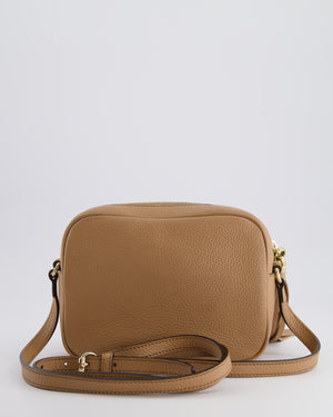 Gucci Dark Beige Soho Disco Leather Bag with Strap, Tassel and GG Detail