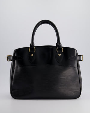 Louis Vuitton Black Passy PM Tote Bag in Epi Leather with Silver Hardware