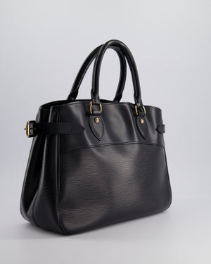 Louis Vuitton Black Passy PM Tote Bag in Epi Leather with Silver Hardware