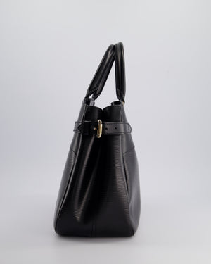 Louis Vuitton Black Passy PM Tote Bag in Epi Leather with Silver Hardware