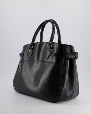 Louis Vuitton Black Passy PM Tote Bag in Epi Leather with Silver Hardware