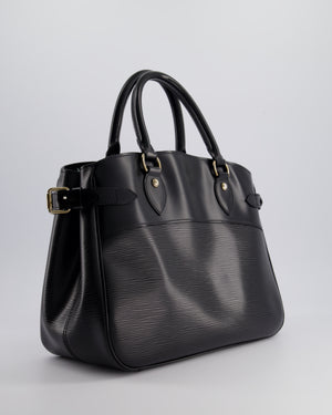 Louis Vuitton Black Passy PM Tote Bag in Epi Leather with Silver Hardware