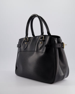 Louis Vuitton Black Passy PM Tote Bag in Epi Leather with Silver Hardware