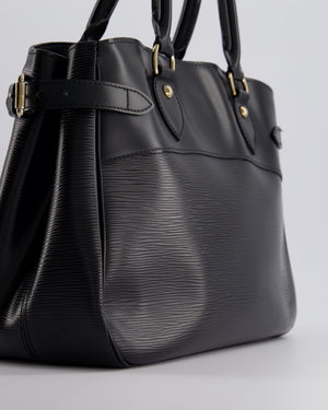 Louis Vuitton Black Passy PM Tote Bag in Epi Leather with Silver Hardware