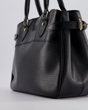 Louis Vuitton Black Passy PM Tote Bag in Epi Leather with Silver Hardware