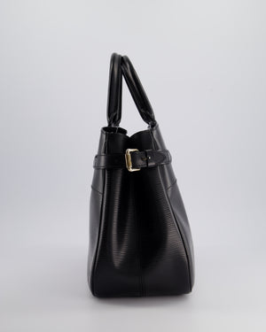 Louis Vuitton Black Passy PM Tote Bag in Epi Leather with Silver Hardware