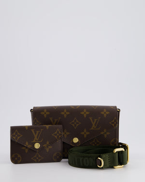 Louis Vuitton Felicie Strap & Go Bag in Monogram Canvas with Khaki Strap & Gold Hardware RRP £1,690