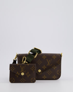 Louis Vuitton Felicie Strap & Go Bag in Monogram Canvas with Khaki Strap & Gold Hardware RRP £1,690