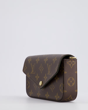 Louis Vuitton Felicie Strap & Go Bag in Monogram Canvas with Khaki Strap & Gold Hardware RRP £1,690