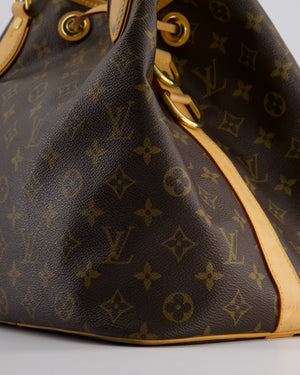 Louis Vuitton 2Way Turenne MM Bucket Bag in Monogram Coated Canvas & Vacchetta Leather with Gold Hardware