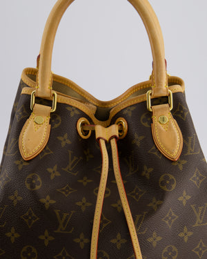 Louis Vuitton 2Way Turenne MM Bucket Bag in Monogram Coated Canvas & Vacchetta Leather with Gold Hardware