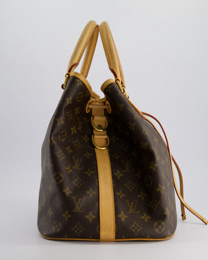 Louis Vuitton 2Way Turenne MM Bucket Bag in Monogram Coated Canvas & Vacchetta Leather with Gold Hardware