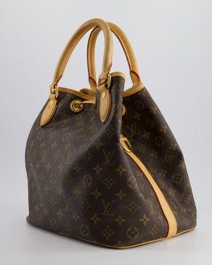 Louis Vuitton 2Way Turenne MM Bucket Bag in Monogram Coated Canvas & Vacchetta Leather with Gold Hardware