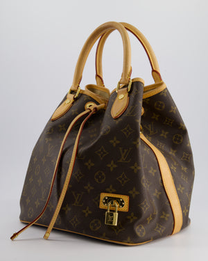 Louis Vuitton 2Way Turenne MM Bucket Bag in Monogram Coated Canvas & Vacchetta Leather with Gold Hardware