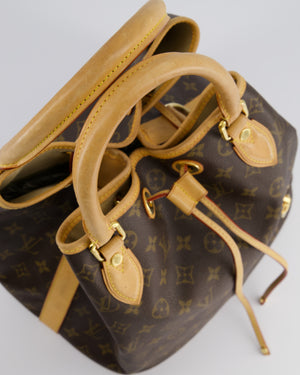 Louis Vuitton 2Way Turenne MM Bucket Bag in Monogram Coated Canvas & Vacchetta Leather with Gold Hardware