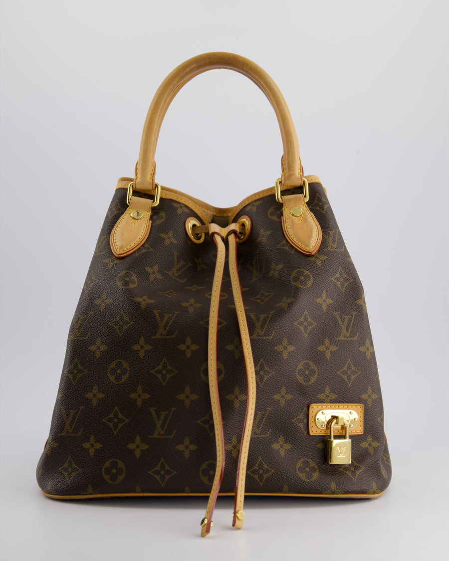 Louis Vuitton 2Way Turenne MM Bucket Bag in Monogram Coated Canvas & Vacchetta Leather with Gold Hardware