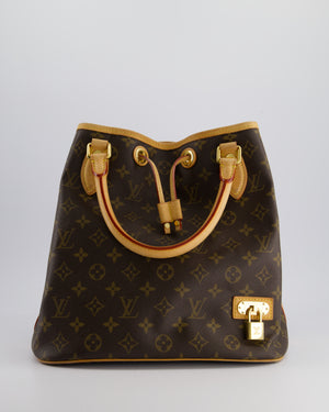 Louis Vuitton 2Way Turenne MM Bucket Bag in Monogram Coated Canvas & Vacchetta Leather with Gold Hardware