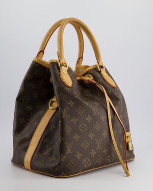 Louis Vuitton 2Way Turenne MM Bucket Bag in Monogram Coated Canvas & Vacchetta Leather with Gold Hardware