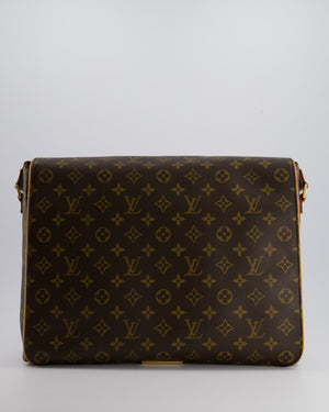 Louis Vuitton Brown Abbesses Messanger Bag in Monogram Coated Canvas & Vacchetta Leather with Gold Hardware