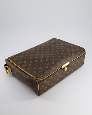 Louis Vuitton Brown Abbesses Messanger Bag in Monogram Coated Canvas & Vacchetta Leather with Gold Hardware