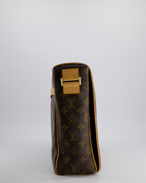 Louis Vuitton Brown Abbesses Messanger Bag in Monogram Coated Canvas & Vacchetta Leather with Gold Hardware