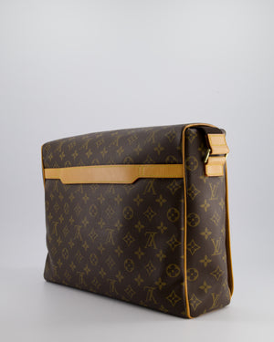 Louis Vuitton Brown Abbesses Messanger Bag in Monogram Coated Canvas & Vacchetta Leather with Gold Hardware