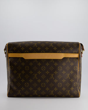 Louis Vuitton Brown Abbesses Messanger Bag in Monogram Coated Canvas & Vacchetta Leather with Gold Hardware