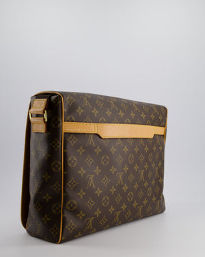 Louis Vuitton Brown Abbesses Messanger Bag in Monogram Coated Canvas & Vacchetta Leather with Gold Hardware