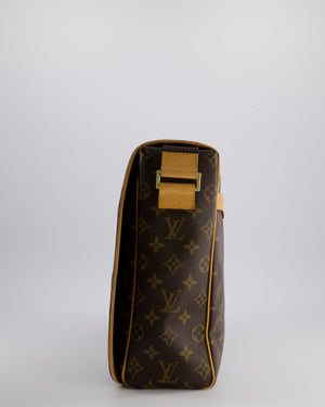 Louis Vuitton Brown Abbesses Messanger Bag in Monogram Coated Canvas & Vacchetta Leather with Gold Hardware