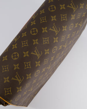 Louis Vuitton Brown Abbesses Messanger Bag in Monogram Coated Canvas & Vacchetta Leather with Gold Hardware