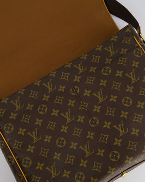 Louis Vuitton Brown Abbesses Messanger Bag in Monogram Coated Canvas & Vacchetta Leather with Gold Hardware