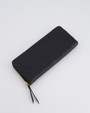 Louis Vuitton Black Zippy Wallet in Monogram Empreinte Leather with Gold Hardware RRP £740