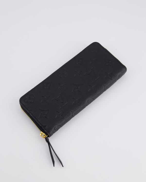 Louis Vuitton Black Zippy Wallet in Monogram Empreinte Leather with Gold Hardware RRP £740