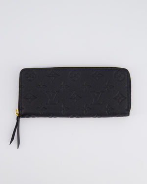 Louis Vuitton Black Zippy Wallet in Monogram Empreinte Leather with Gold Hardware RRP £740