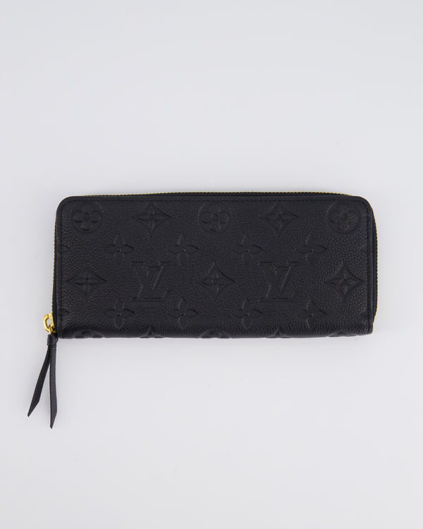 Louis Vuitton Black Zippy Wallet in Monogram Empreinte Leather with Gold Hardware RRP £740