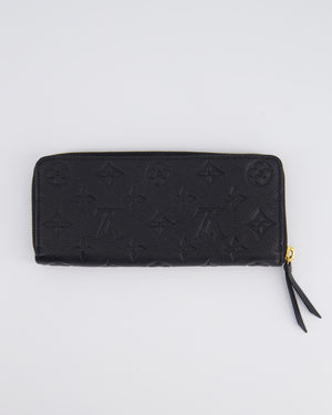 Louis Vuitton Black Zippy Wallet in Monogram Empreinte Leather with Gold Hardware RRP £740