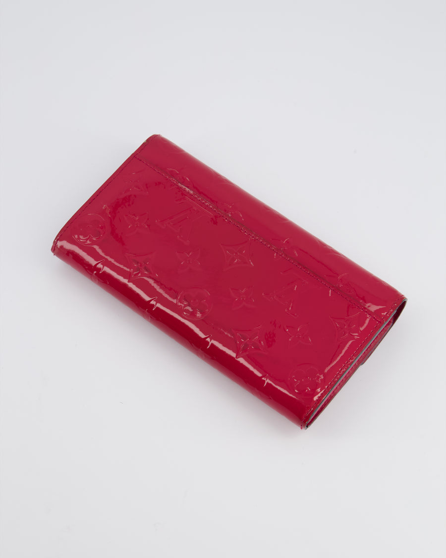 Louis Vuitton Cherry Red Sarah Wallet in Vernis Leather with Gold Hardware RRP £495