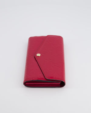 Louis Vuitton Cherry Red Sarah Wallet in Vernis Leather with Gold Hardware RRP £495