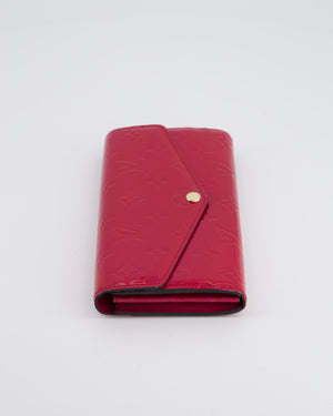 Louis Vuitton Cherry Red Sarah Wallet in Vernis Leather with Gold Hardware RRP £495