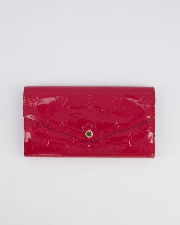 Louis Vuitton Cherry Red Sarah Wallet in Vernis Leather with Gold Hardware RRP £495