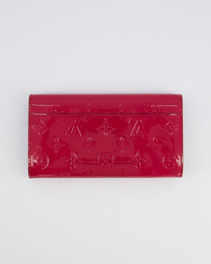 Louis Vuitton Cherry Red Sarah Wallet in Vernis Leather with Gold Hardware RRP £495