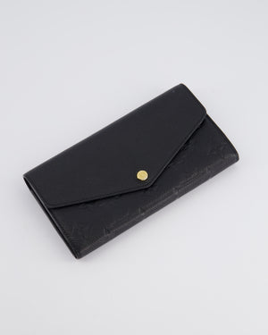 Louis Vuitton Black Sarah Wallet in Monogram Empreinte Leather with Gold Hardware RRP £595