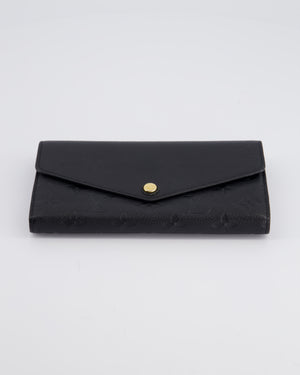 Louis Vuitton Black Sarah Wallet in Monogram Empreinte Leather with Gold Hardware RRP £595