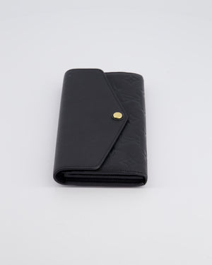 Louis Vuitton Black Sarah Wallet in Monogram Empreinte Leather with Gold Hardware RRP £595