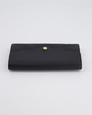 Louis Vuitton Black Sarah Wallet in Monogram Empreinte Leather with Gold Hardware RRP £595